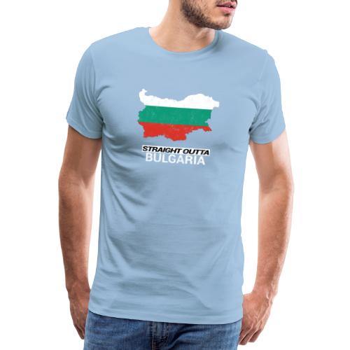 Straight Outta Bulgaria country map - Men's Premium T-Shirt