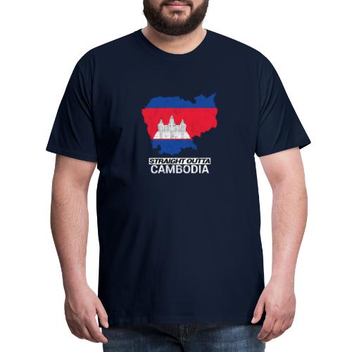 Straight Outta Cambodia country map - Men's Premium T-Shirt