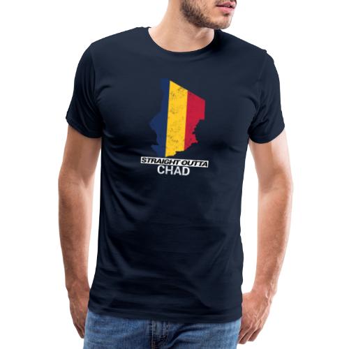 Straight Outta Chad (Tchad) country map & flag - Men's Premium T-Shirt