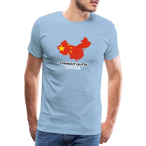 Straight Outta China country map - Men's Premium T-Shirt