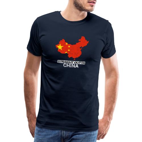 Straight Outta China country map - Men's Premium T-Shirt