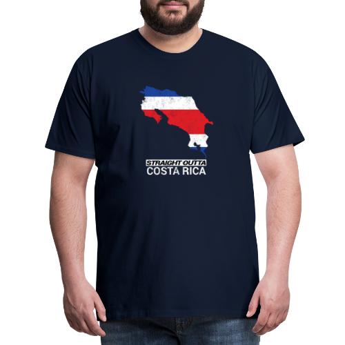 Straight Outta Costa Rica country map &flag - Men's Premium T-Shirt