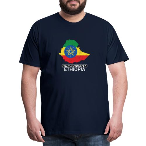 Straight Outta Ethiopia country map - Men's Premium T-Shirt