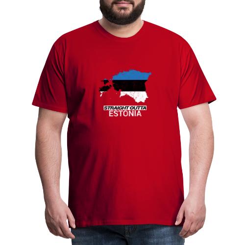 Straight Outta Estonia country map - Men's Premium T-Shirt