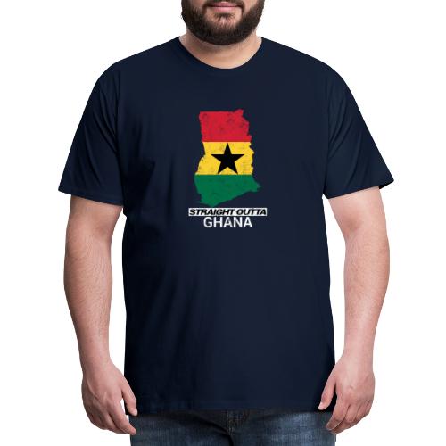 Straight Outta Ghana country map - Men's Premium T-Shirt