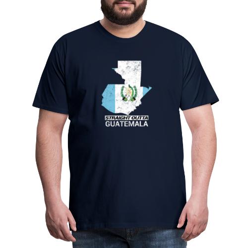 Straight Outta Guatemala country map & flag - Men's Premium T-Shirt