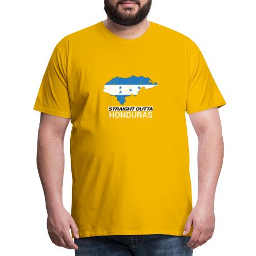 Straight Outta Honduras country map & flag - Men's Premium T-Shirt
