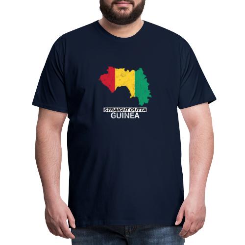 Straight Outta Guinea country map - Men's Premium T-Shirt