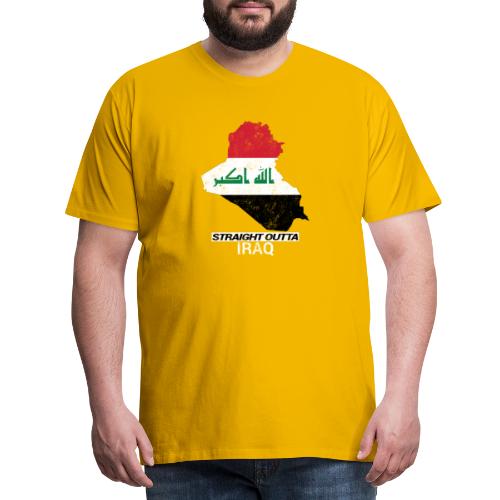 Straight Outta Iraq country map & flag - Men's Premium T-Shirt