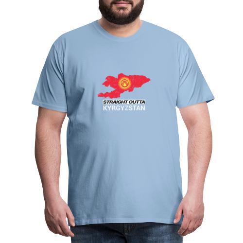 Straight Outta Kyrgyzstan country map - Men's Premium T-Shirt