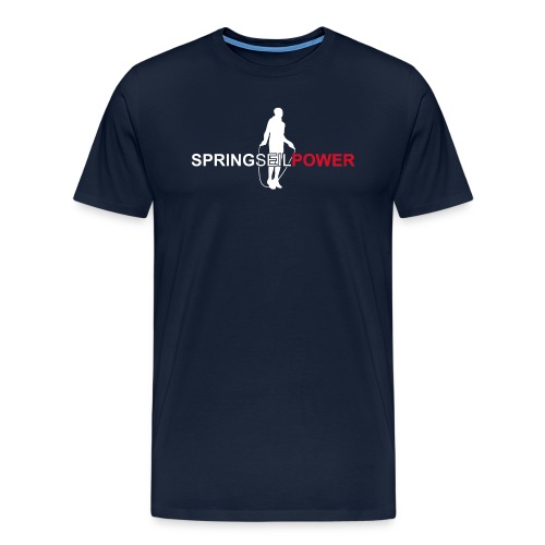 NEU SPRINGSEILPOWER BLAU T SHIRT PNG - Männer Premium T-Shirt