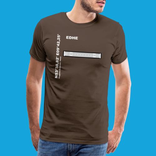 Flugplatz EDHE Design mit Namen und Koordinaten - Männer Premium T-Shirt