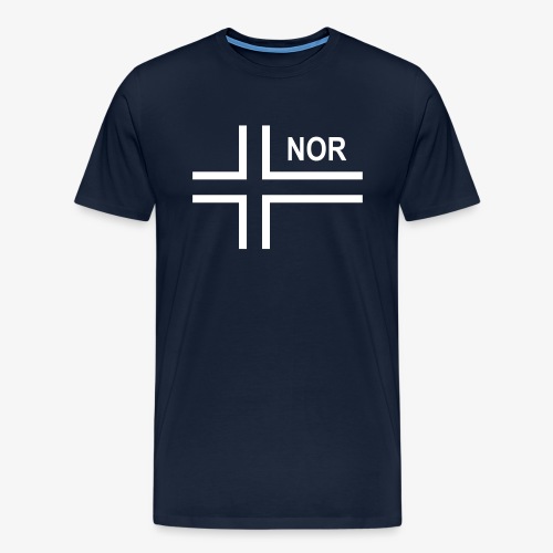 Norsk taktisk flagga Norge - NOR (negativ) - Premium-T-shirt herr