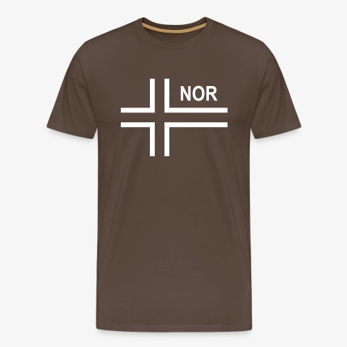 Norsk taktisk flagga Norge - NOR (negativ) - Premium-T-shirt herr