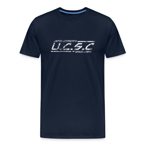 Damaged UCSC Logo White - Space Precinct Zero - Men's Premium T-Shirt