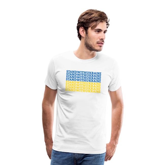 Stand with Ukraine Typografie Flagge Support