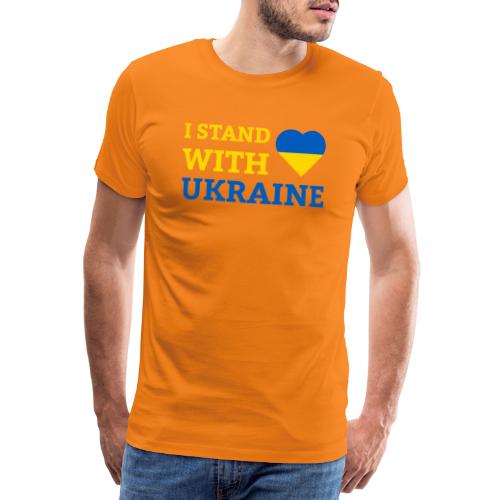 I stand with Ukraine Herz Solidarität & Support - Männer Premium T-Shirt