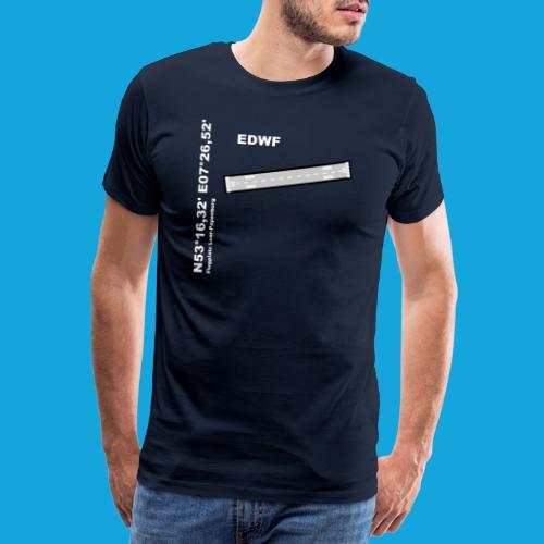 Flugplatz EDWF Design mit Namen und Koordinaten - Männer Premium T-Shirt