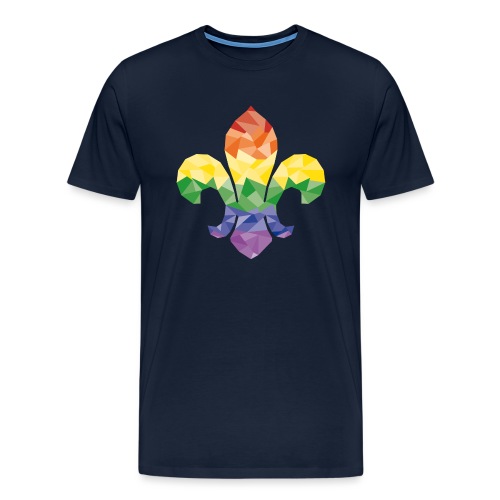 Fleur de lis - Rainbow - Men's Premium T-Shirt