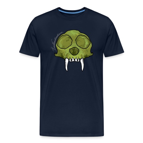 GreenMonkeySkull png - Mannen Premium T-shirt