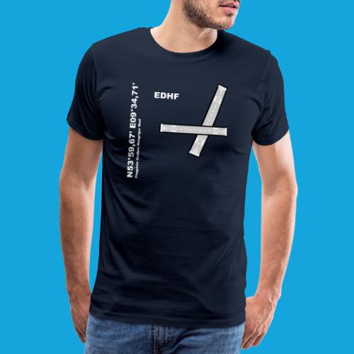 Flugplatz EDHF Design mit Namen und Koordinaten - Männer Premium T-Shirt