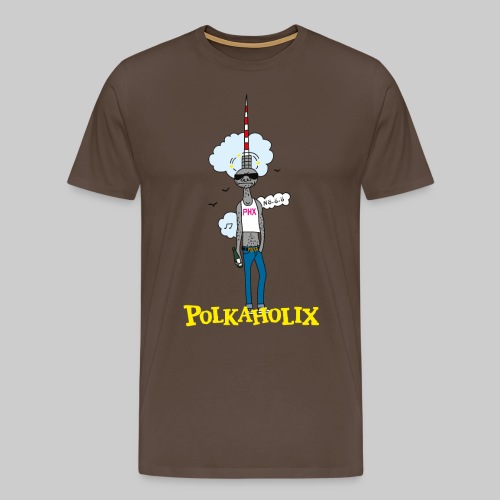 PHX TV-Tower-Man (yellow writing) - Men's Premium T-Shirt
