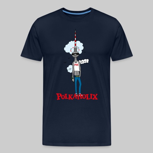 PHX TV-Tower-Man (red font) - Men's Premium T-Shirt