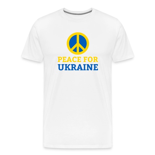 Peace for Ukraine Frieden Support Solidarität - Männer Premium T-Shirt