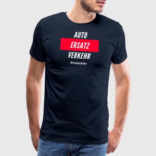 Auto Ersatz Verkehr mit Hashtag #teamebike - Männer Premium T-Shirt