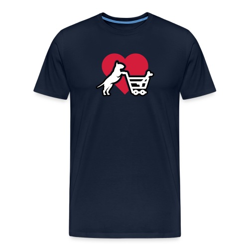 Shopping Bullterrier LOVE 3c - Männer Premium T-Shirt