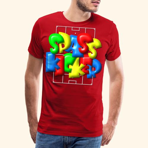 Spass Kicker im Fußballfeld - Balloon-Style - Männer Premium T-Shirt