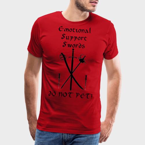 Emotional Support Swords - Black pattern - T-shirt Premium Homme