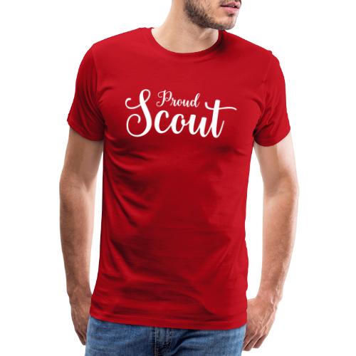 Proud Scout Lettering White - Männer Premium T-Shirt