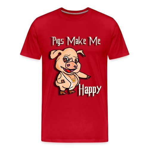 Oh my God pigs maakt mij blij - Mannen Premium T-shirt