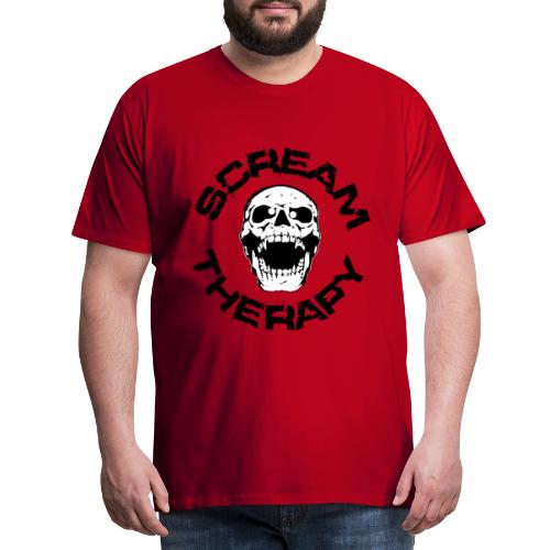 Scream Therapy Skull schwarz/weiss - Männer Premium T-Shirt
