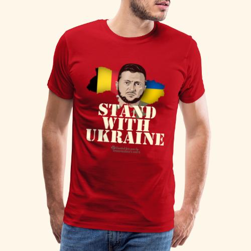 Belgien Stand with Ukraine - Männer Premium T-Shirt