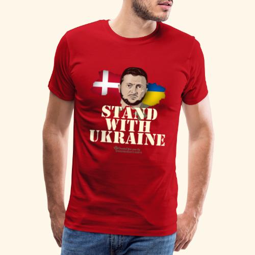 Ukraine Dänemark - Männer Premium T-Shirt
