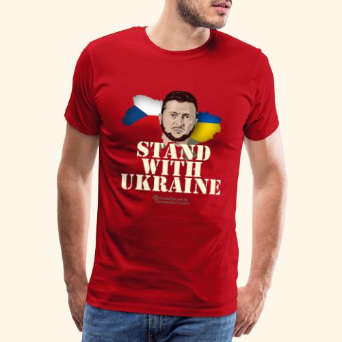 Ukraine Czech Republic Stand with Ukraine - Männer Premium T-Shirt