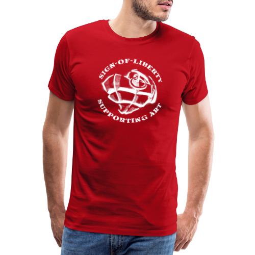 Sign-of-Liberty Supporting Art weiß - Männer Premium T-Shirt