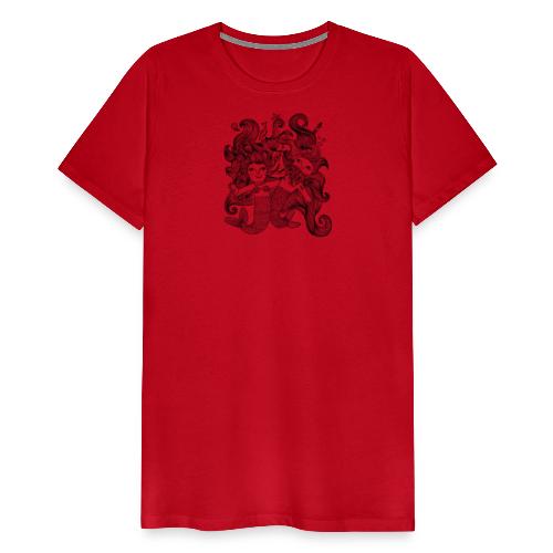 Meerjungfrau und Meerjungmann happy together! - Männer Premium T-Shirt