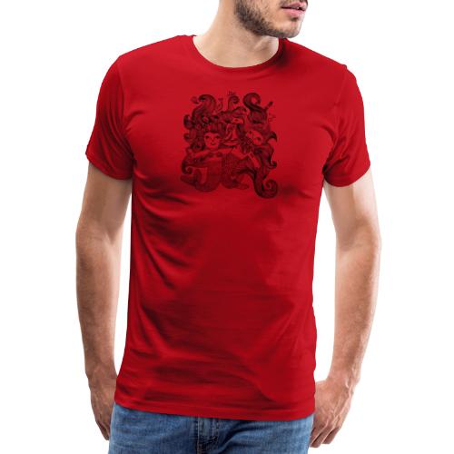 Meerjungfrau und Meerjungmann happy together! - Männer Premium T-Shirt