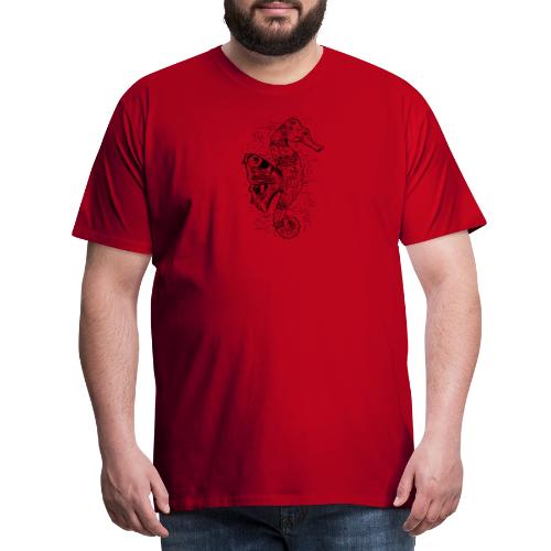 Fantasy seahorse in black - Men's Premium T-Shirt