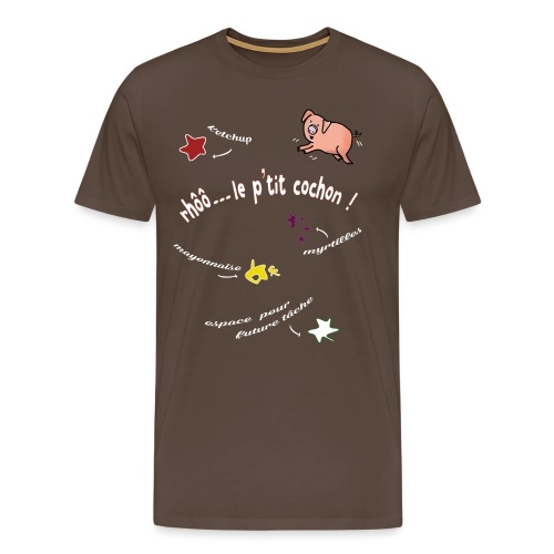 Rhoo le ptit cochon ! (version pour fond sombre) - T-shirt Premium Homme