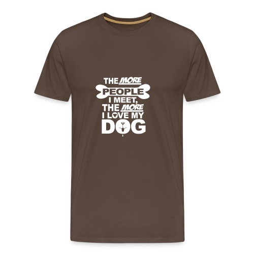 the more people love dog - T-shirt Premium Homme