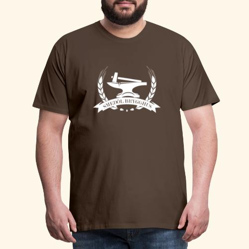 Smedöl Brygghus Logga Vit - Premium-T-shirt herr