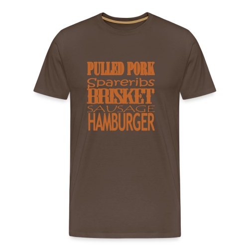 PULLEDPORK BRISKET HAMBUR - Men's Premium T-Shirt