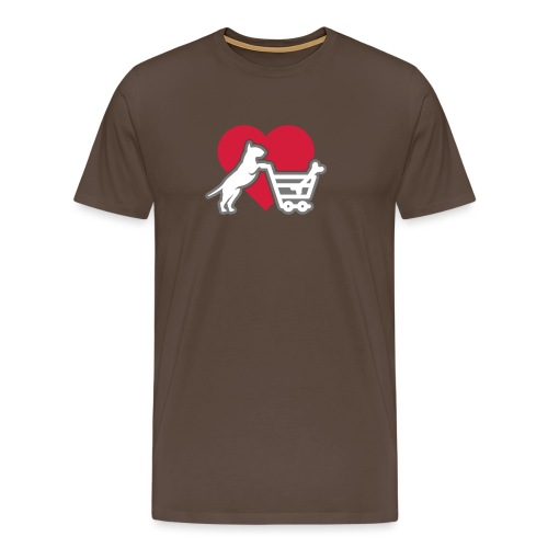 Shopping Bullterrier LOVE 3c - Männer Premium T-Shirt