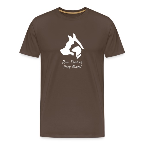 logo raw feeding blanc - T-shirt Premium Homme