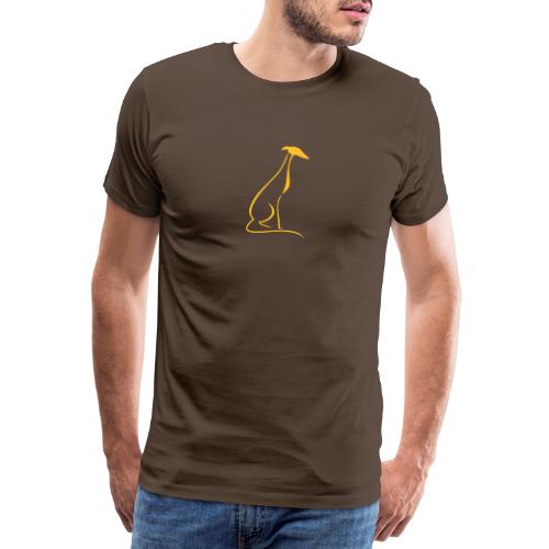 Sitzender Windhund - Männer Premium T-Shirt