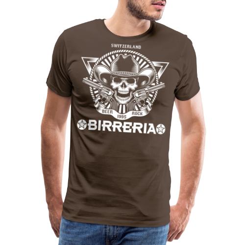 Sheriff Skull with Revolver - Männer Premium T-Shirt